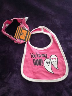 Halloween Baby Bib and Headband Set