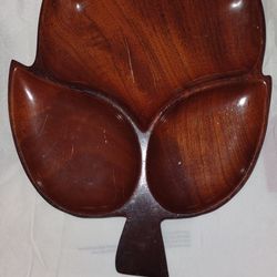 Vintage Leaf carved Serving Platter