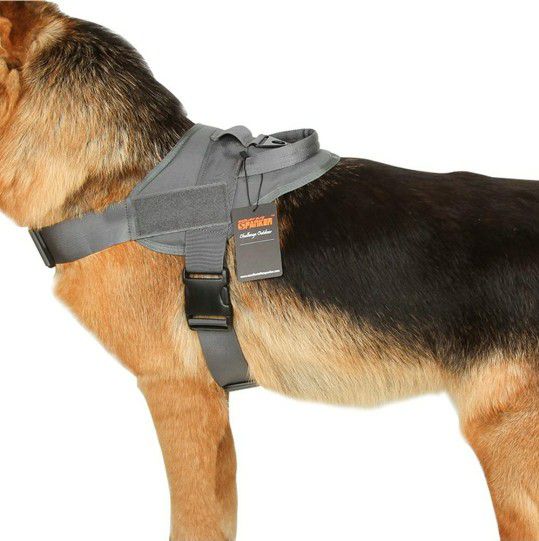 Excellent Elite Spanker Tactical Dog Vest Training Military Patrol K9 Service Dog Harnesswith Handle(Grey-XL)no Tag


