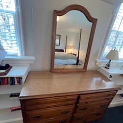 Vintage dresser and mirror by Style Mark in Good Condition 18d x 48.5w x 30h 25 x 31 Smoke and pet free household 