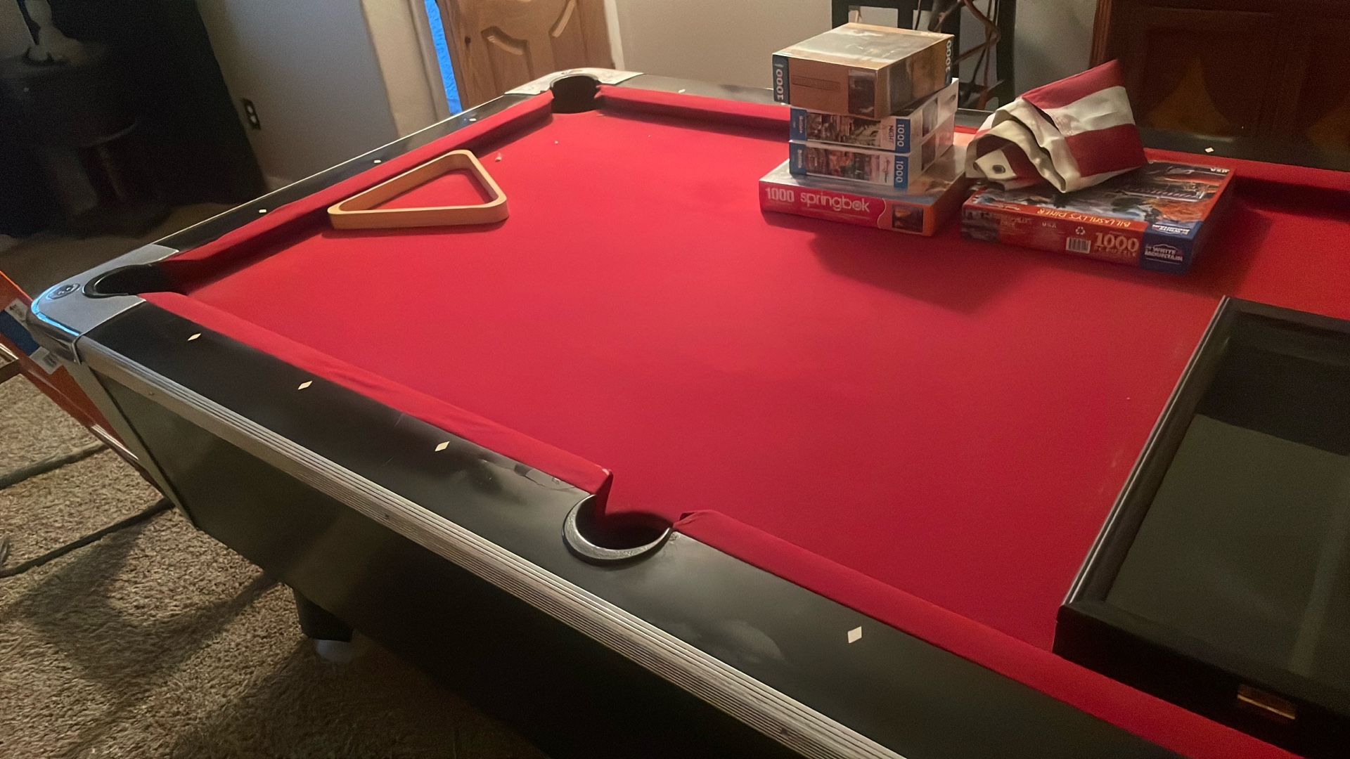 Slate Pool Table 7‘ X 39“