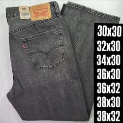 Levis 565 Gray Loose Straight Jeans With Tags