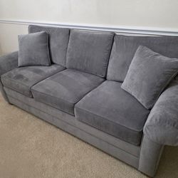 Ethan Allen Gray Silver Sofa
