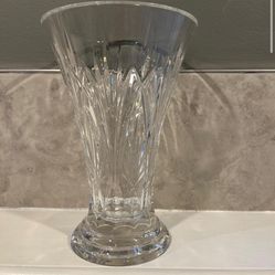 Vintage Crystal Cut Glass Vase, 