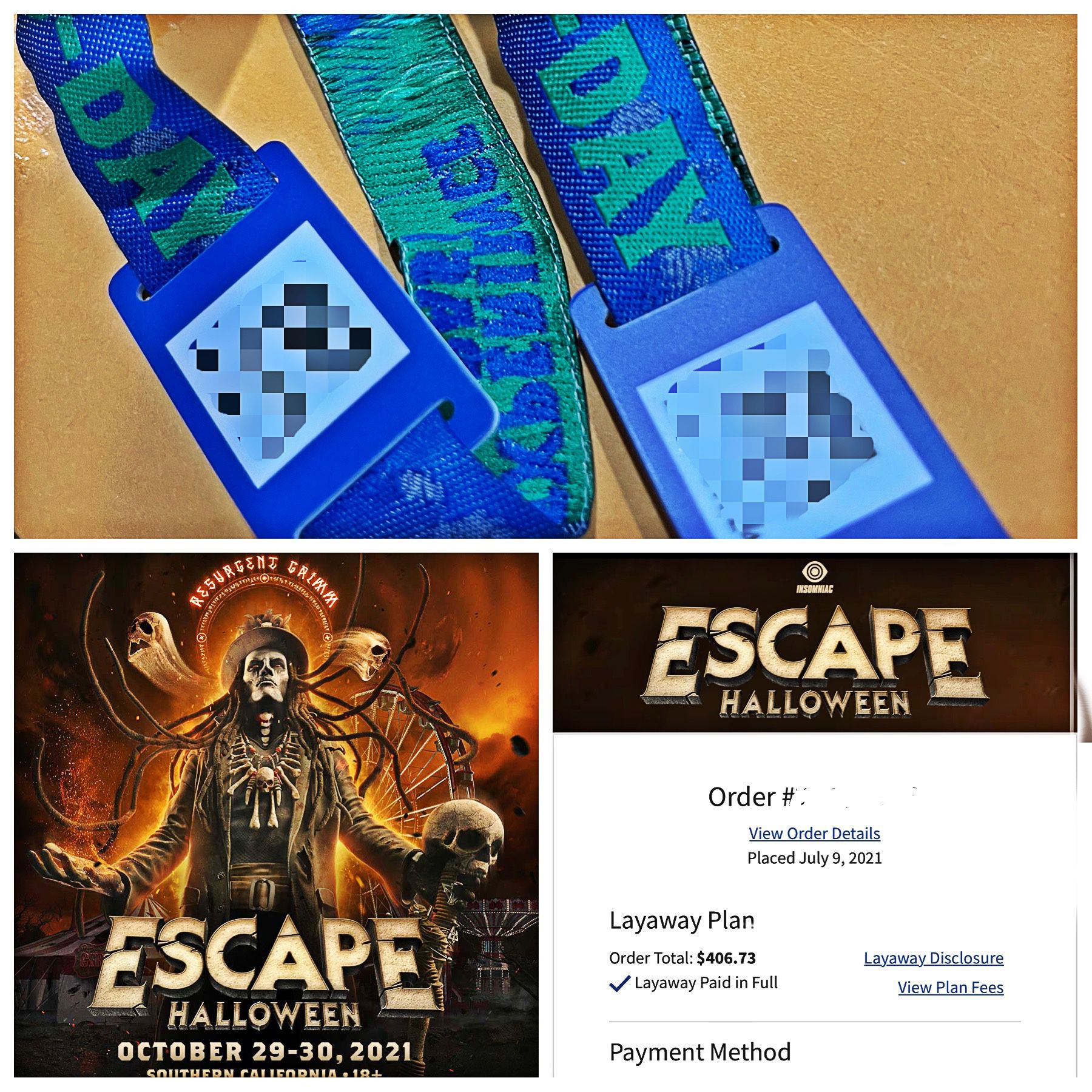 Escape 2 Day GA Wristband