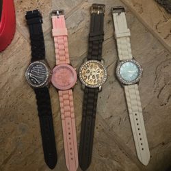 4 Geneva Watches No Battery!! 
