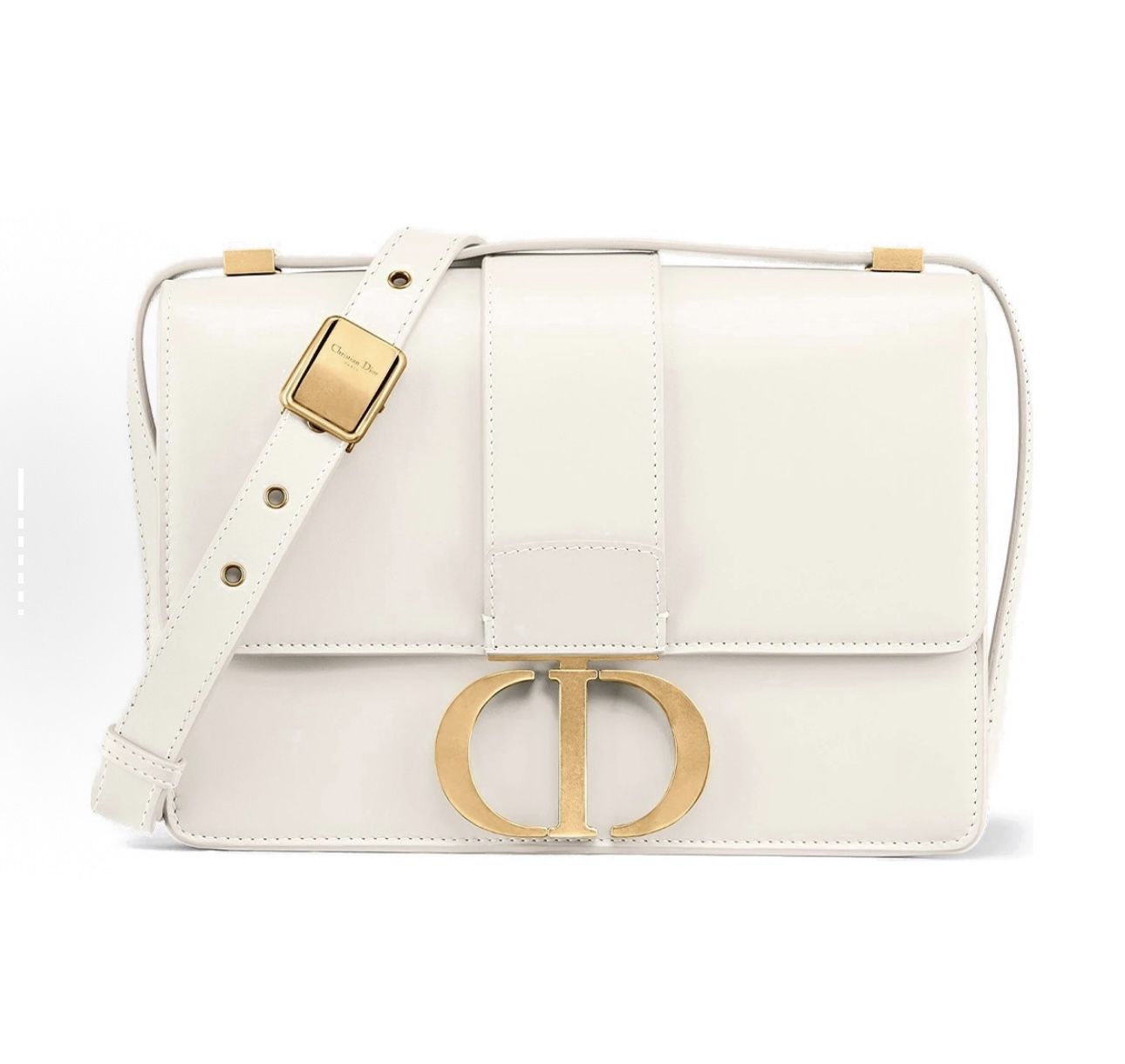 DIOR 30 Montaigne Montaigne Metal Logo Glooss Cow Leather Box Bag Shoulder Bag(115)48