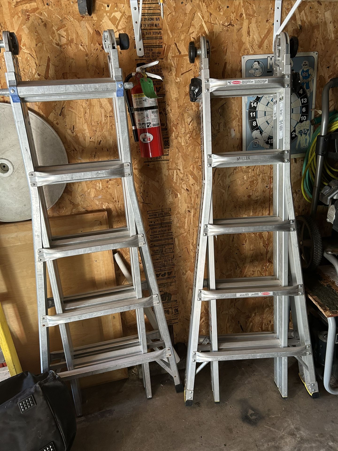 3 Werner Aluminum 5-in-1 Multi-Position Pro Ladders