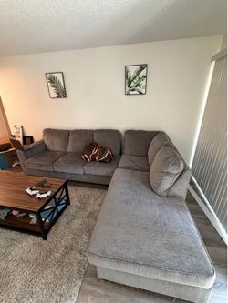 Like New Grey Sectional Couch only 600.00