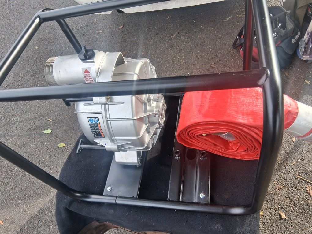PREDATOR INTAKE/DISCHARGE WATER PUMP, HOSE AND RACK ONLY.. πNO ENGINE π. CASH ONLY. NO TRADES