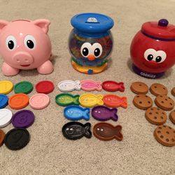 The Learning Journey Learn with Me Numbers & Colors Pig E Bank Color Fun Fishbowl Count & Learn Cookie Jar