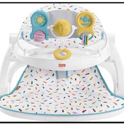 Fisher-Price Portable Baby Chair Deluxe Sit-Me-Up Floor Seat with Snack Tray