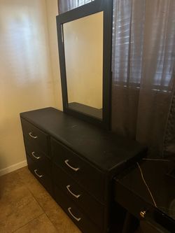 Dresser with mirror