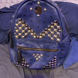 Mcm Backpack Large Blue 