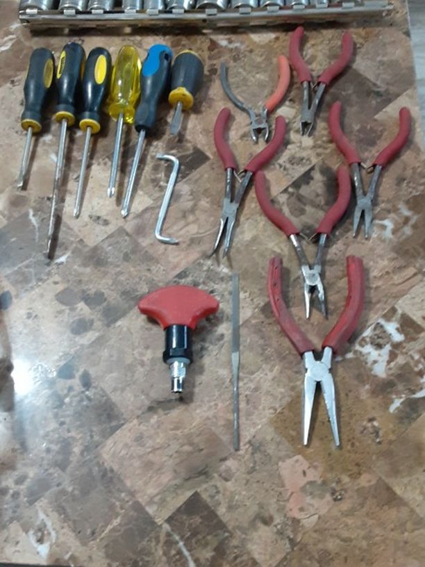 Needle Nose players and screwdrivers Assorted