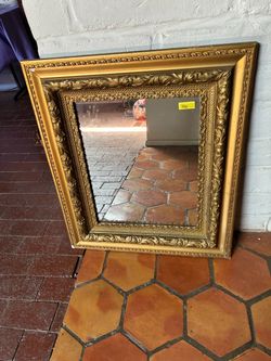 Gold Ornate Framed Wall Mirror