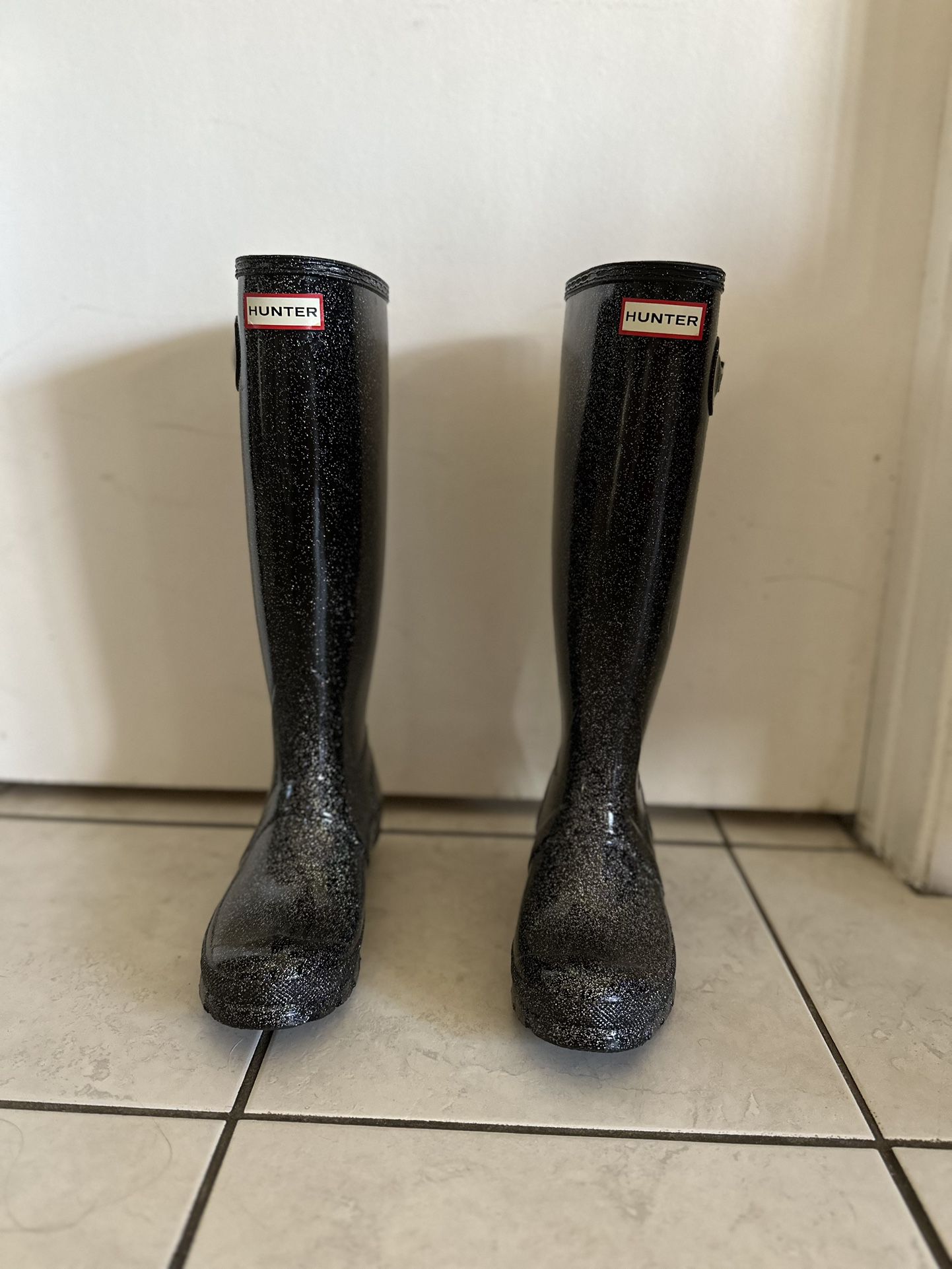 Black Starcloud Tall HUNTER Rain Boots 