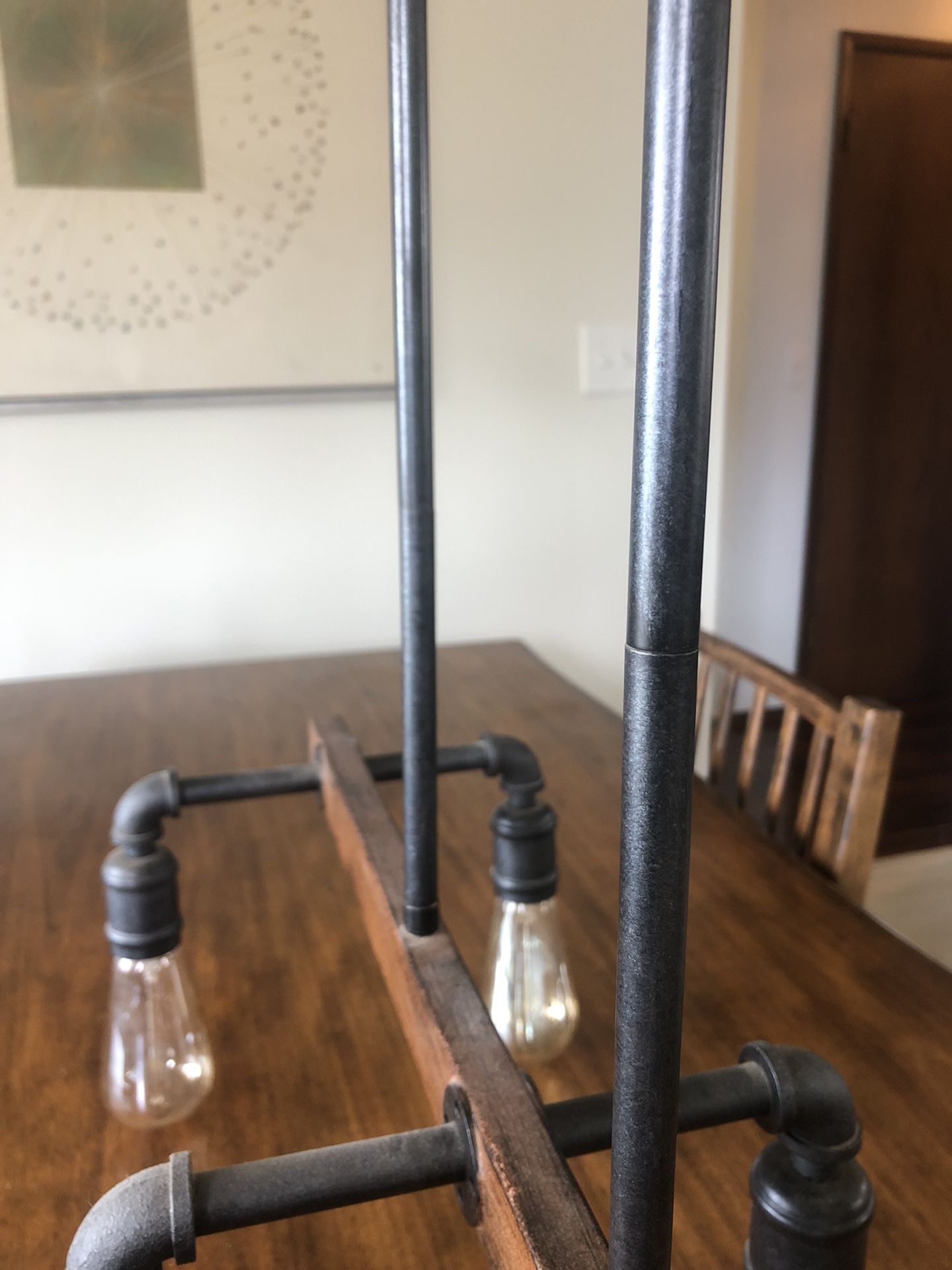 Industrial Ceiling light / Chandelier (dimmable LEDs Included)