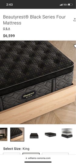 Mattress Beautyrest black series 4 medium pillow top king size brand new