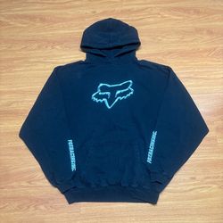 Vintage Y2K Fox Racing Sparkle Center Logo Hoodie  Size 2XL 