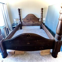 Solid Wood Cal King Bed Frame