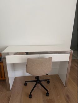 🔥 Modern Italian White Gloss Console Table W/ Chair – Boca Raton 🔥