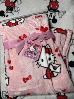 hello kitty valentine’s day blanket 