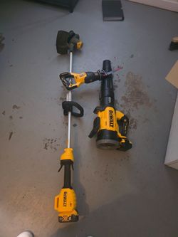 Dewalt Bundle Including 2 Charge Stations and 3 Batteries - Recip Saw, Blower, Weed Eater