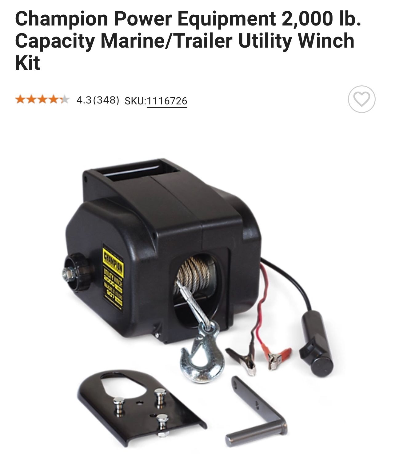 Electric Marine/Trailer Winch