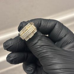Mens 10k Gold Diamond Ring