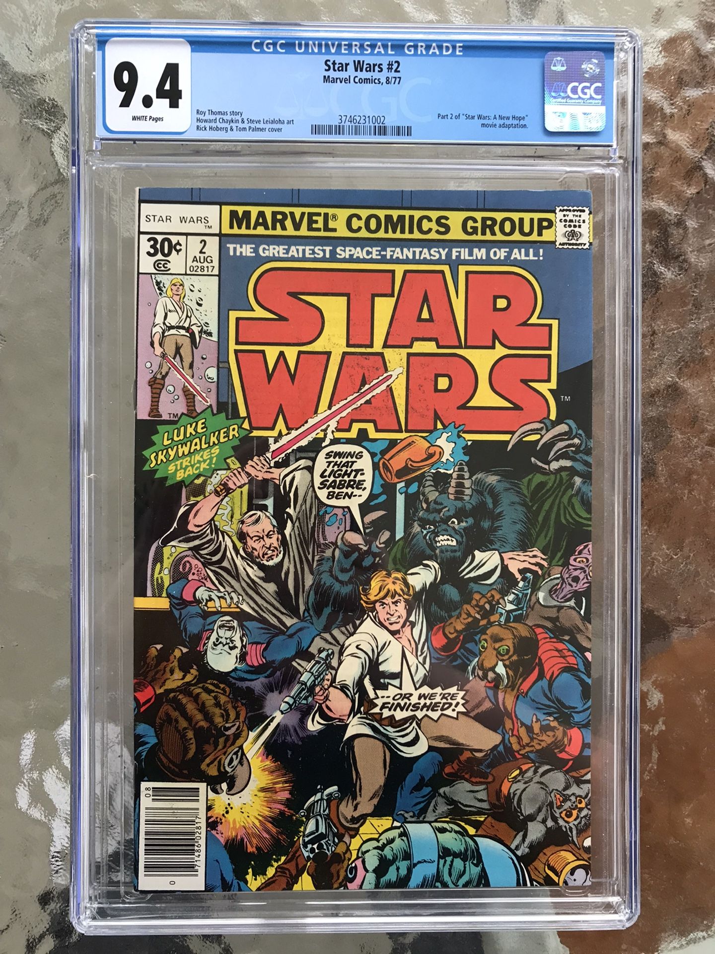 Star Wars #2 (1977) CGC 9.4 — White Pages; Part 2 of “A New Hope” Adaptation