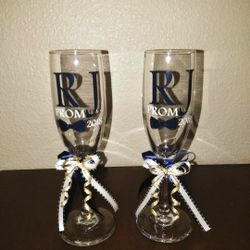 Glass ware, labels, thank you labels