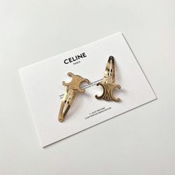 Gold Luxury Hair Clips Celine