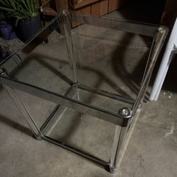 Glass End Table $35