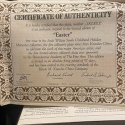 1986 “Easter” China Plate 