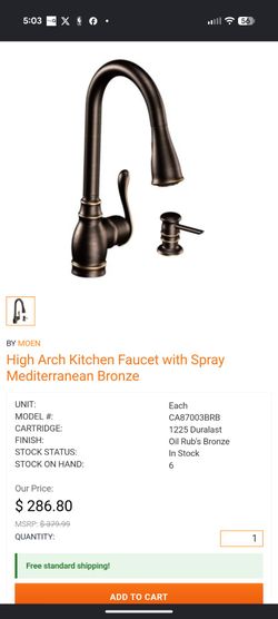 Moen kitchen faucet