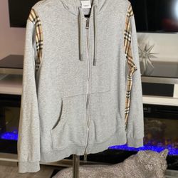 Authentic Burberry Check Panel Hoodie