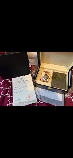 New luxury skeleton watch W/BOX (ROSE GOLD)