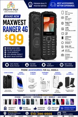 Maxwell Ranger Basic Unlocked Phone Brand New