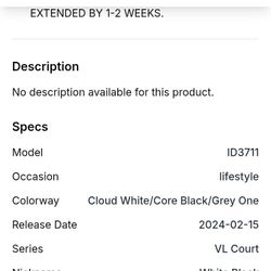 
adidas VL Court Base 'White Black'