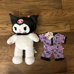 BRAND NEW Kuromi and Sleeper  Build A Bear Plush SANRIO HELLO KITTY 