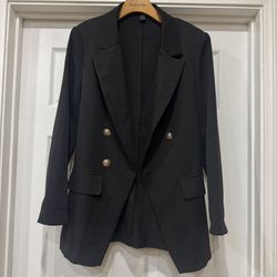 Black Suit Jacket Size L 
