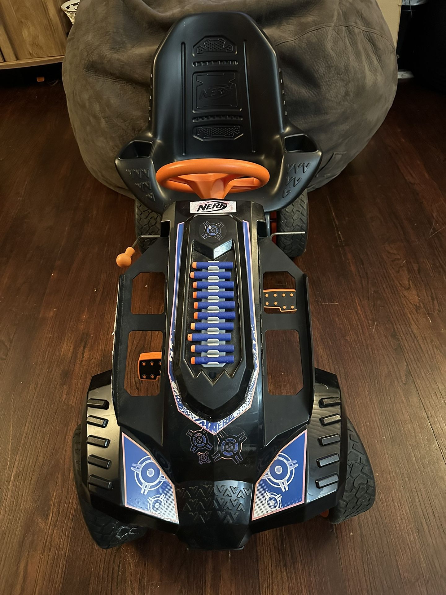 Nerf Battle Racer Pedal Go Kart And Capt america nerf blaster w shield
