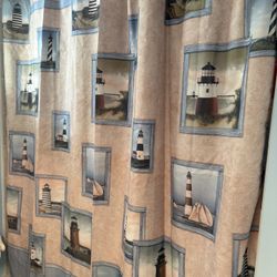 Lighthouse Fabric Shower Curtain 