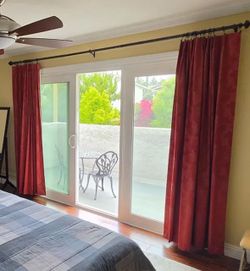 Red Curtain Panels with ring hooks