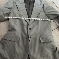 YSL Vintage Pinstripe 3 Piece Suit & vest runway dress suit rare runway unisex