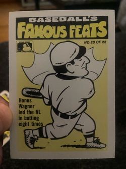 Honus Wagner Famous Feats Card…$50