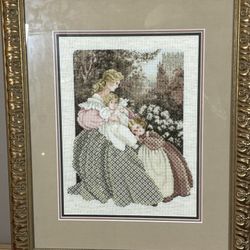 Custom framed tapestry.