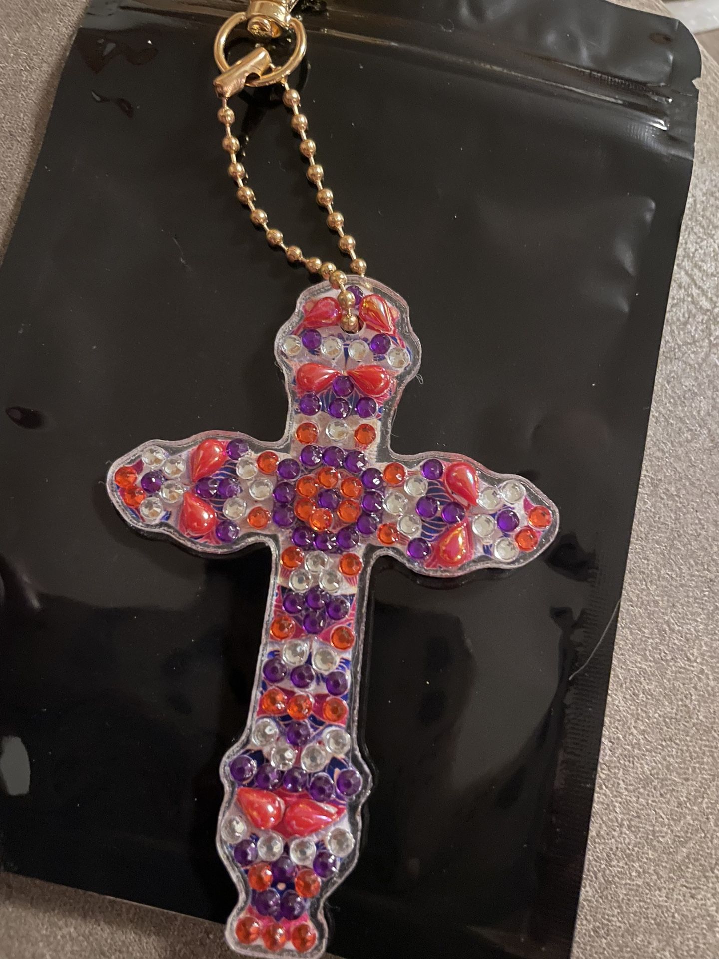 Cross Keychain/Backpack Tag