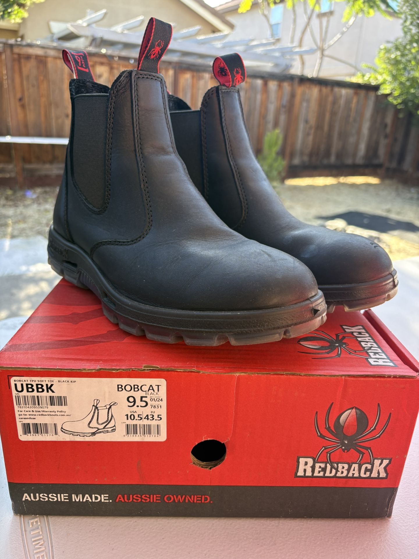 Redback Boots Size 10